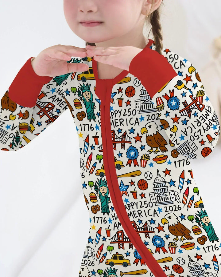 Doodle America 250th Anniversary Family Bamboo Convertible Zippy