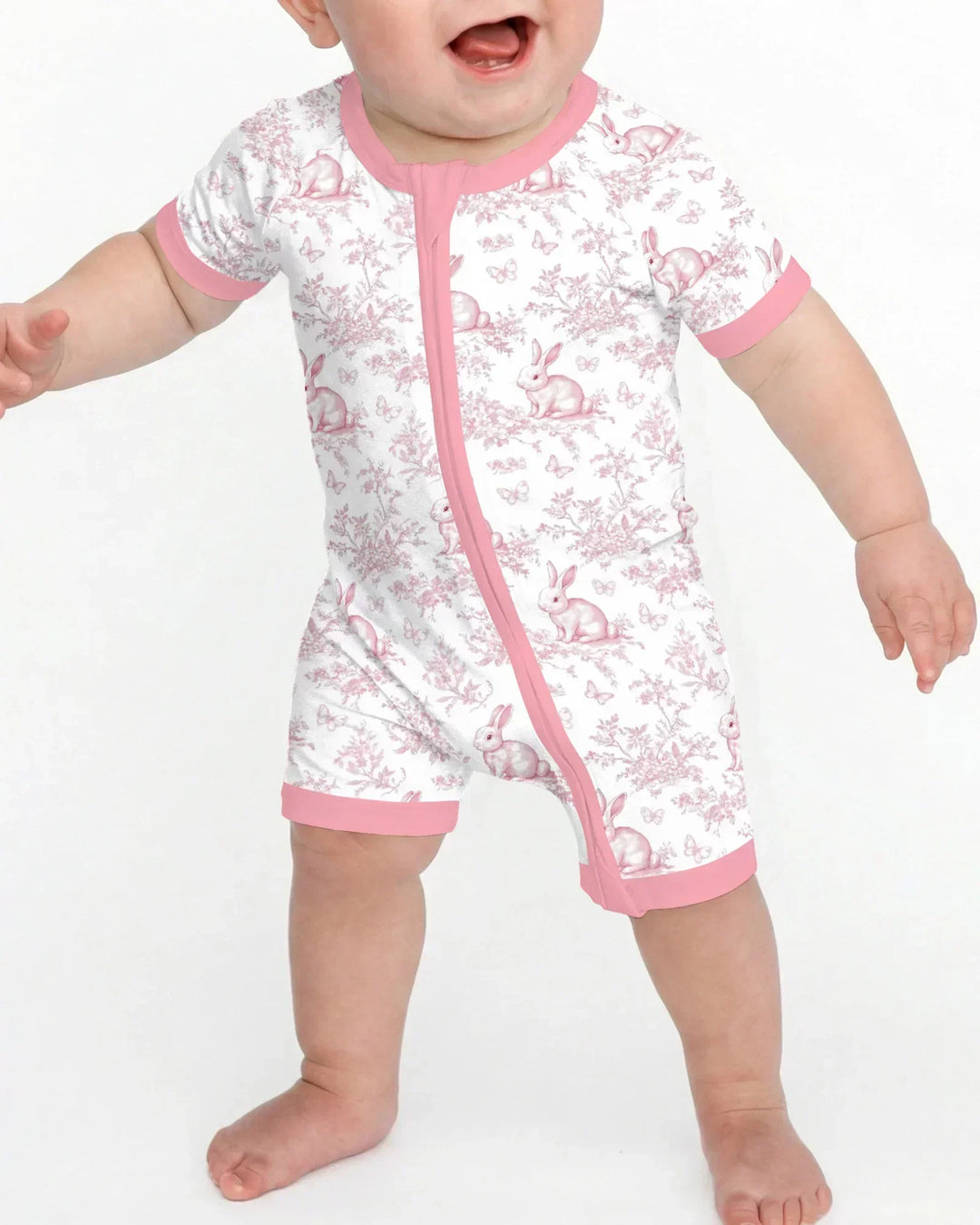 Easter Chinoiserie Toile de Jouy Bamboo Shorty Zippy