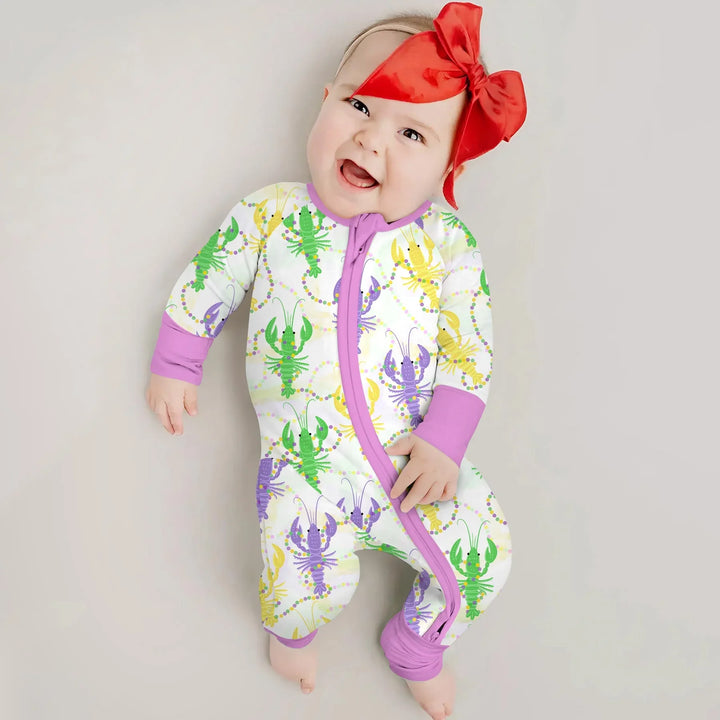 Mardi Gras Crawfish Family Matching Bamboo Convertible Zippy