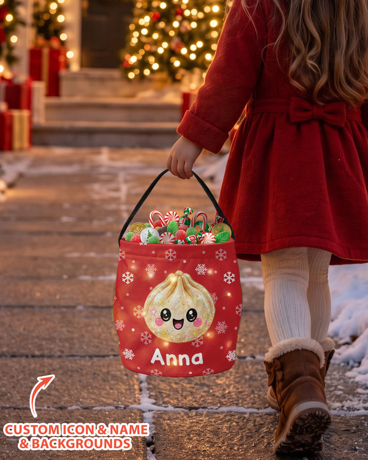 Personalized Christmas Festive Dumpling Led Light Bucket Bag