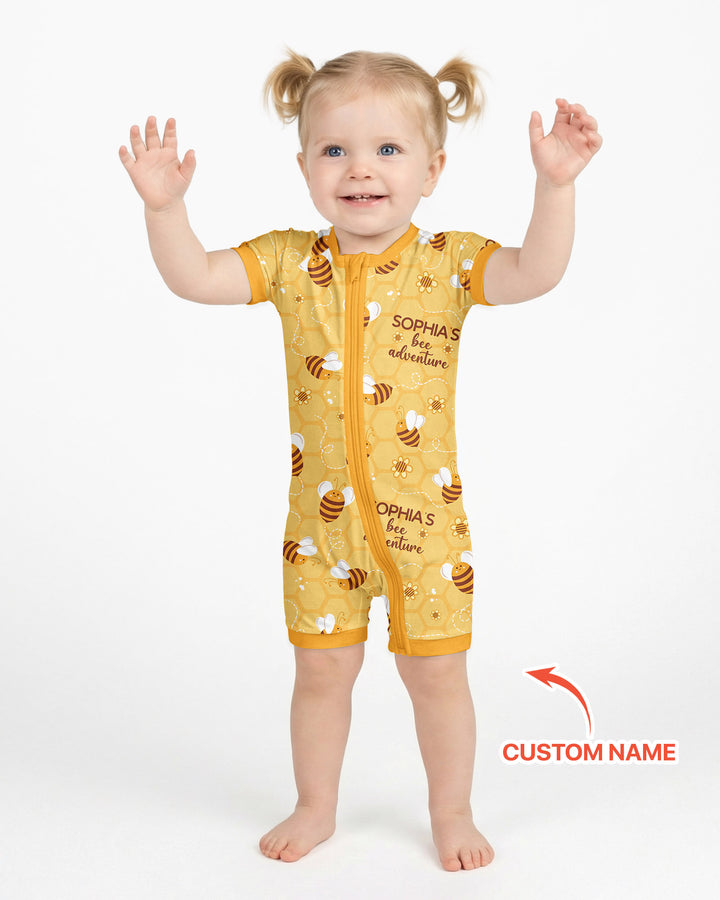 Custom Name Bee Back To School Bamboo Shorty Zippy