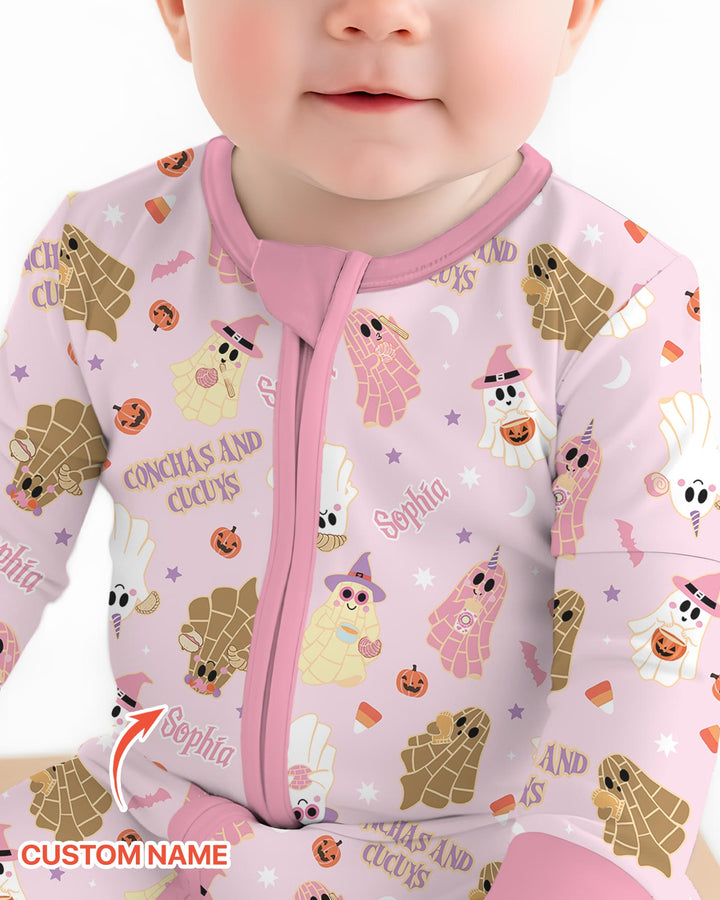Pantasmas Mexican Halloween Custom Name Bamboo Convertible Zippy