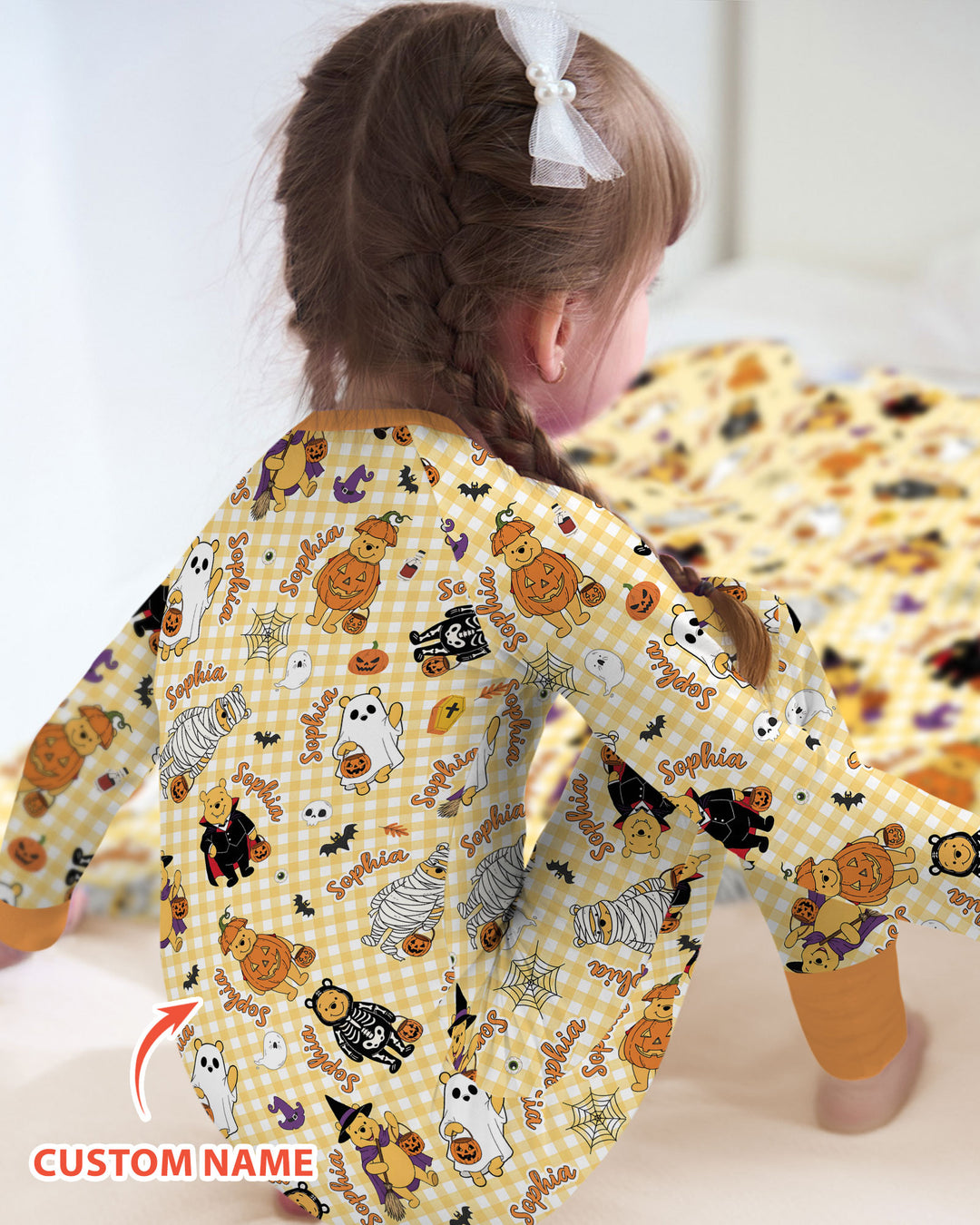 Halloween Bear Custom Name Bamboo Convertible Zippy