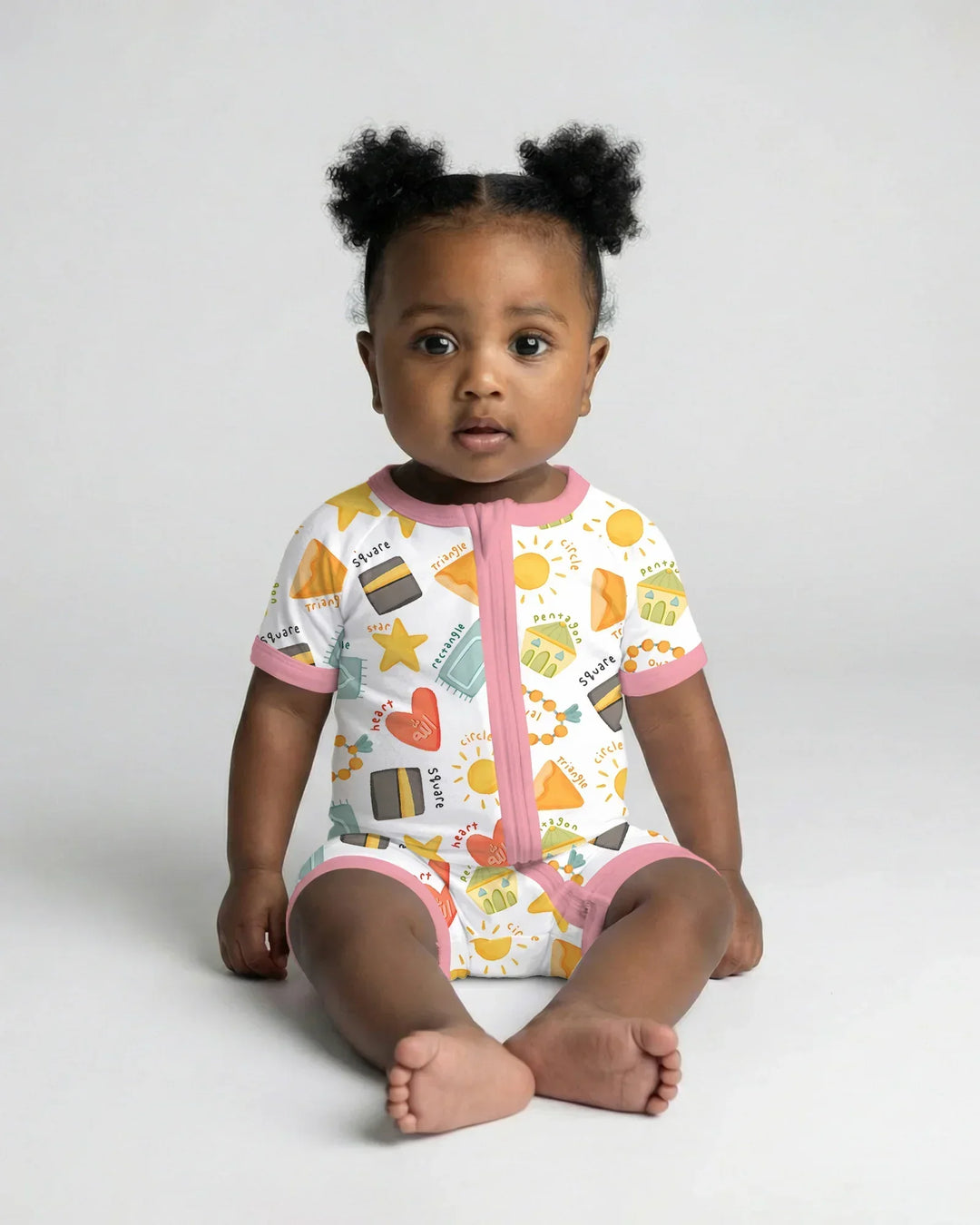 Islamic Shapes Bamboo Shorty Zippy
