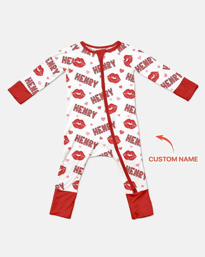 Custom Name Valentine Kiss Bamboo Convertible Zippy