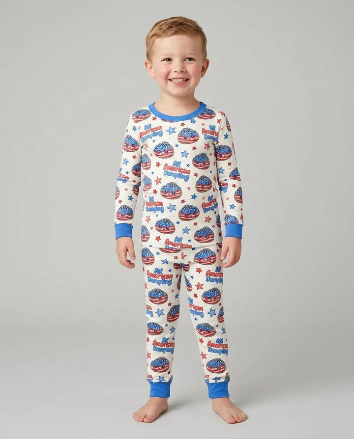 All American Dumpling Bamboo Two Piece Long Sleeve Pajama Set