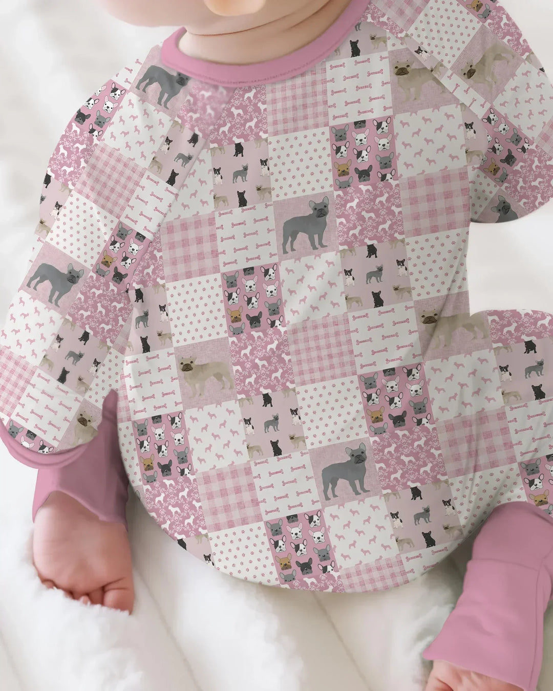 Frenchies Patchwork Family Matching Bamboo Convertible Zippy
