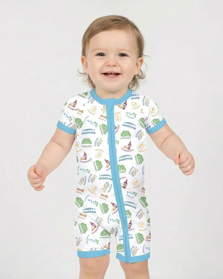 Happy Passover Matching Family Bamboo Shorty Zippy