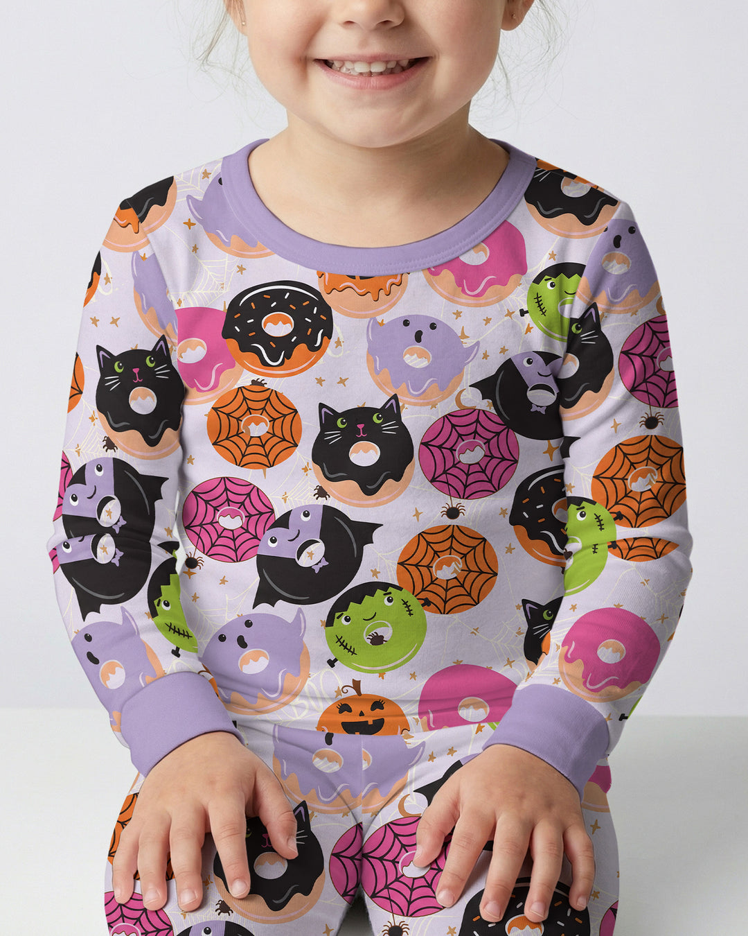 Halloween Donut Bamboo Two Piece Long Sleeve Pajama Set