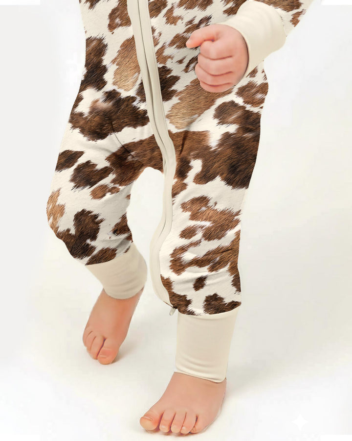 Trendy Cowhide Bamboo Convertible Zippy