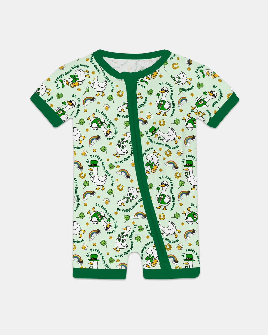 St. Patrick's Day Silly Goose Bamboo Shorty Zippy