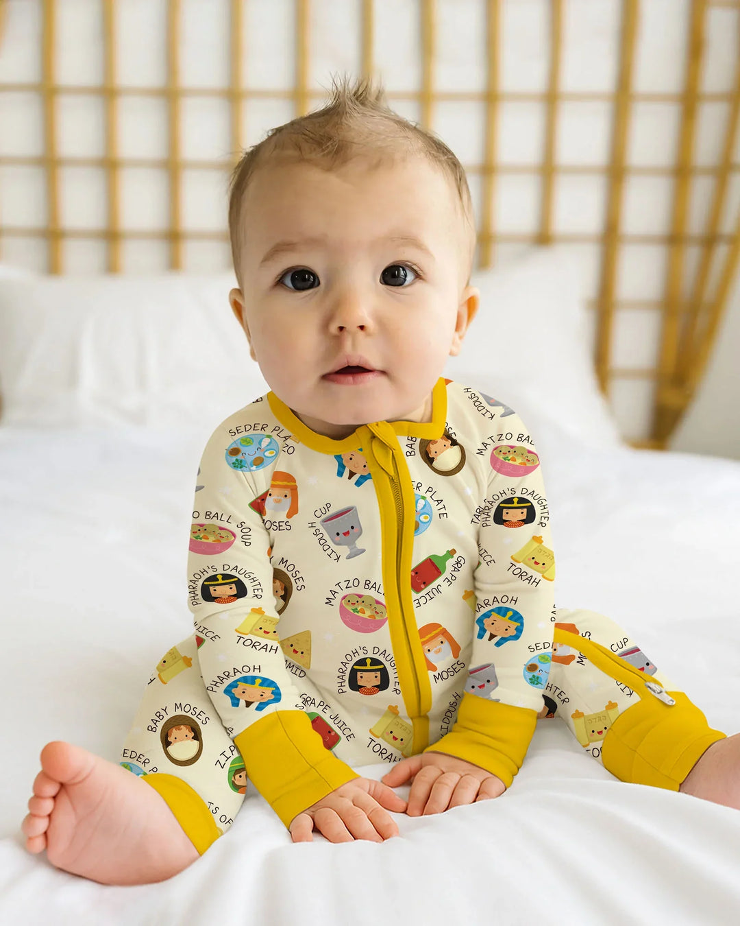 Cute Passover Characters Bamboo Convertible Zippy