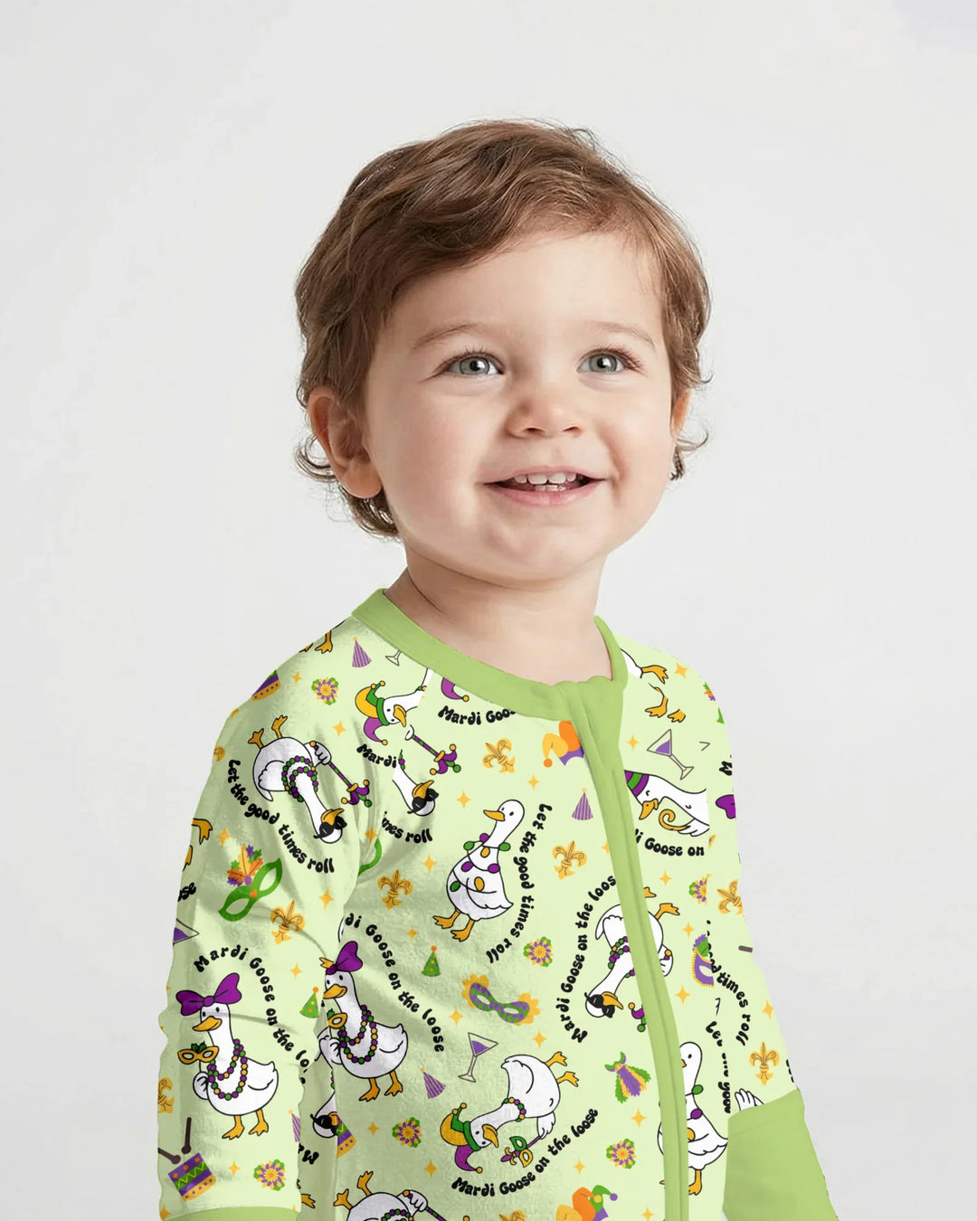 Mardi Gras Silly Goose Bamboo Convertible Zippy