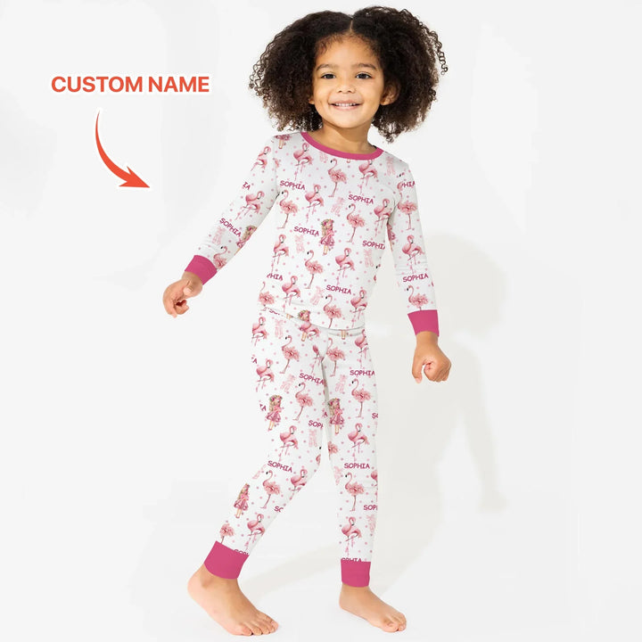 Little Ballerina Dreams Bamboo Two Piece Long Sleeve Pajama Set