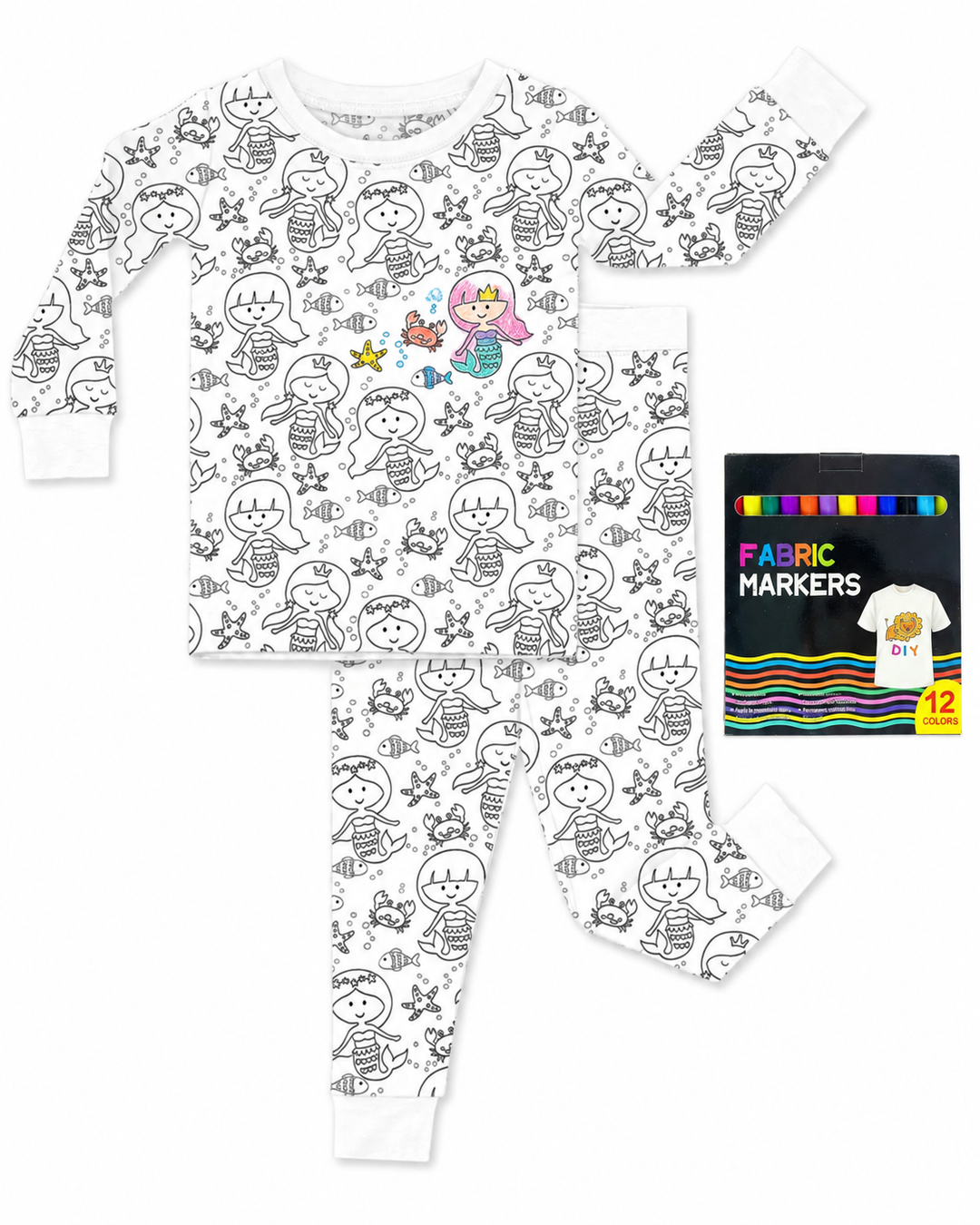 All Colorable Bamboo Two Piece Long Sleeve Pyjamas Set