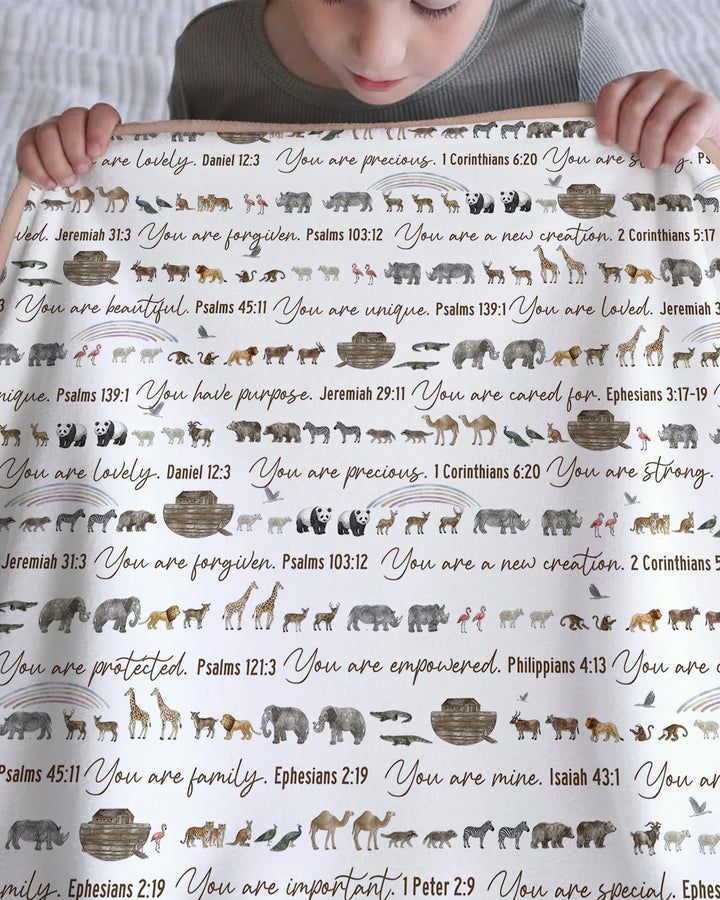 Biblical Noah's Ark Bamboo Blanket