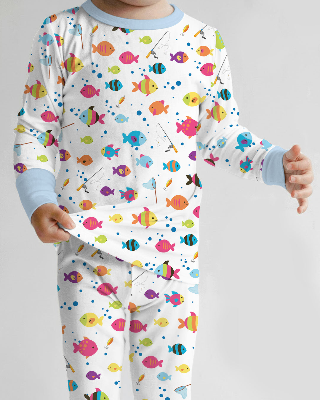 Template Bamboo Two Piece Long Sleeve Pyjamas Set