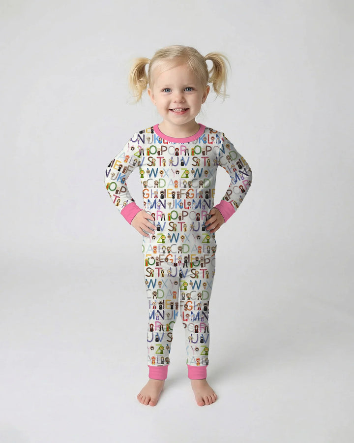 Saint ABCs Bamboo Two Piece Long Sleeve Pajama Set