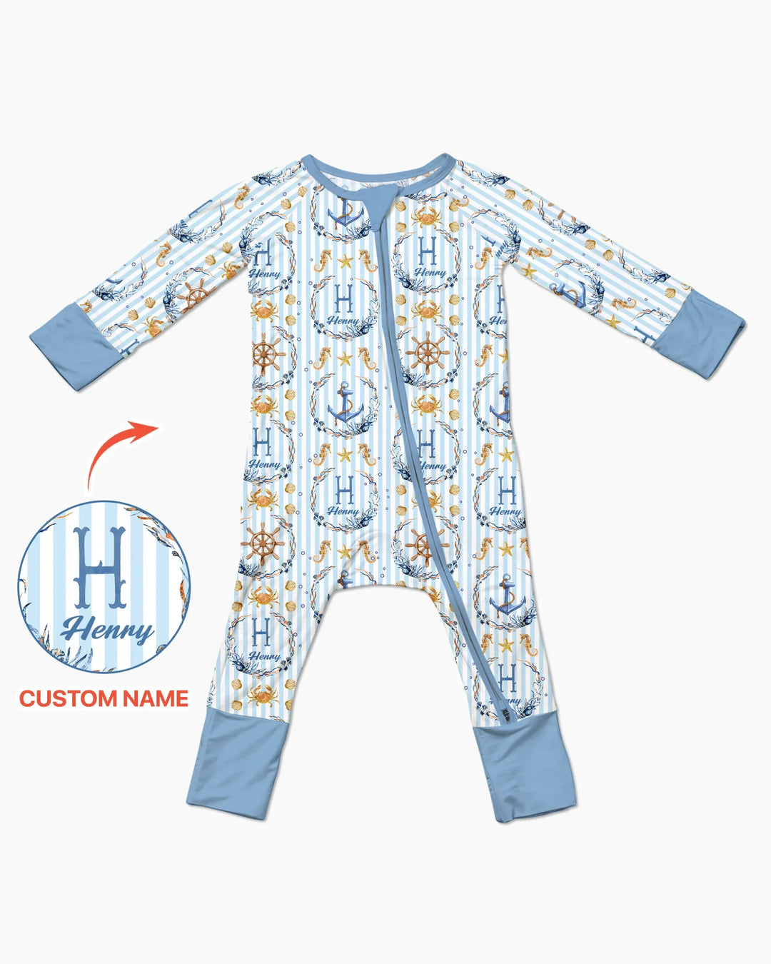 Bon Voyage Custom Name Bamboo Convertible Zippy