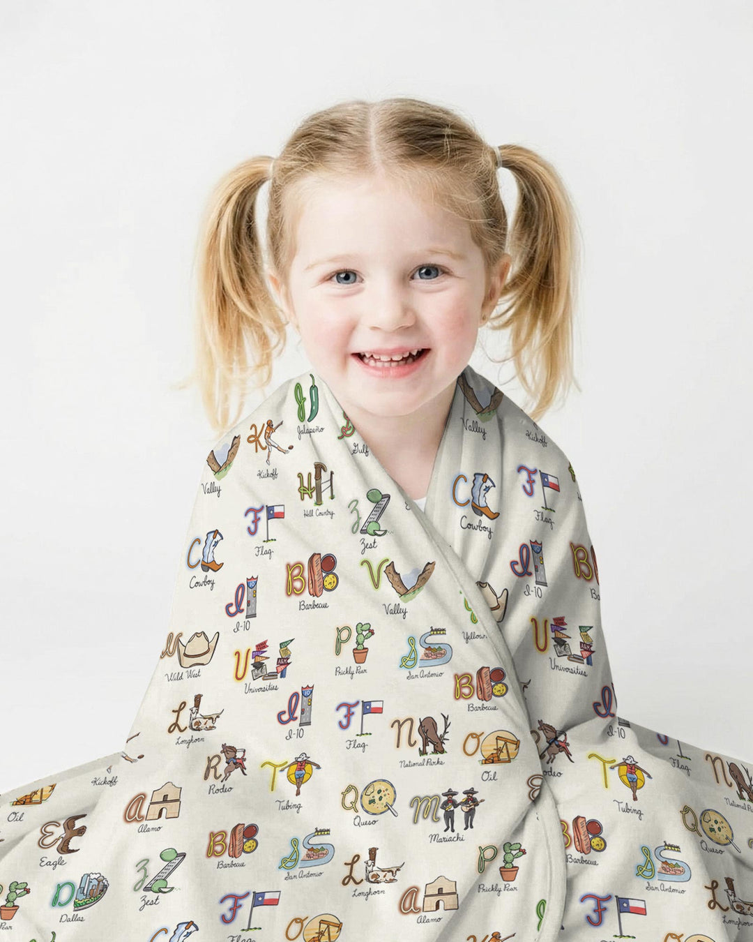 Texas Alphabet Bamboo Blanket