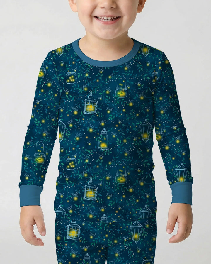 Firefly Evening Forest Bamboo Two Piece Long Sleeve Pajama Set