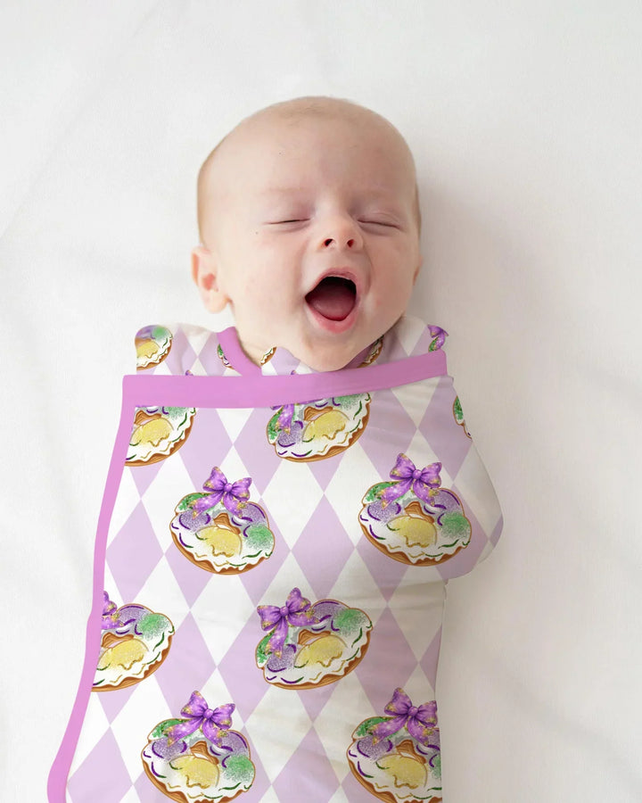 Mardi Gras Donut Bamboo Sleep Bag Swaddler
