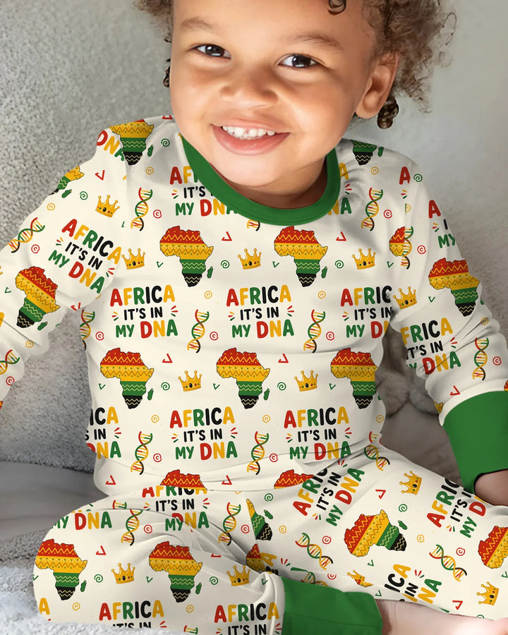 Africa It's In My DNA Bamboo Two Piece Long Sleeve Pajama Set