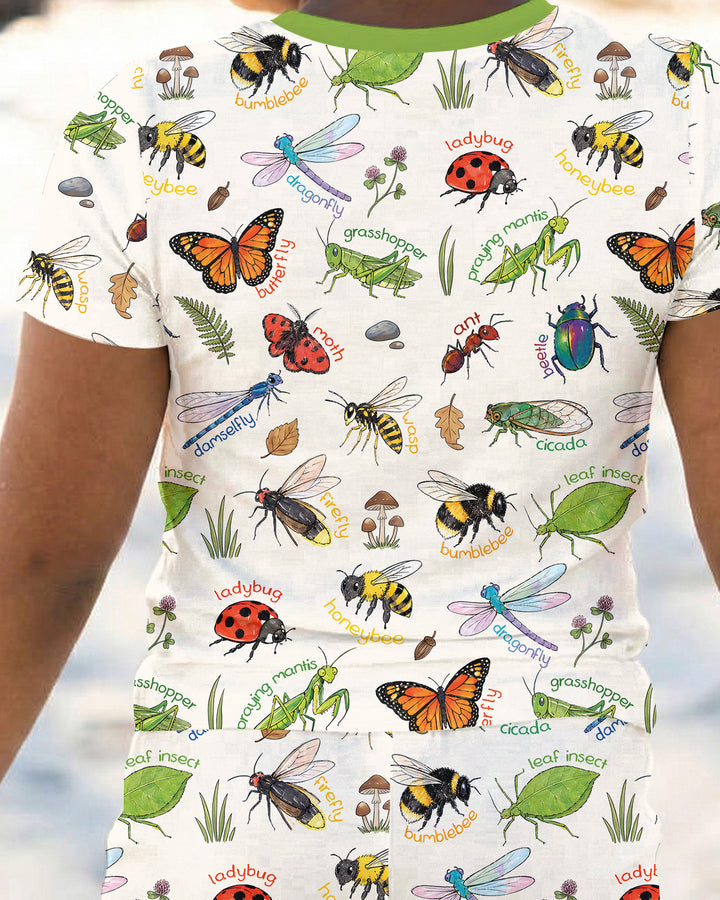 Bug Learning Bamboo Two Piece Short Sleeve Pajama Set