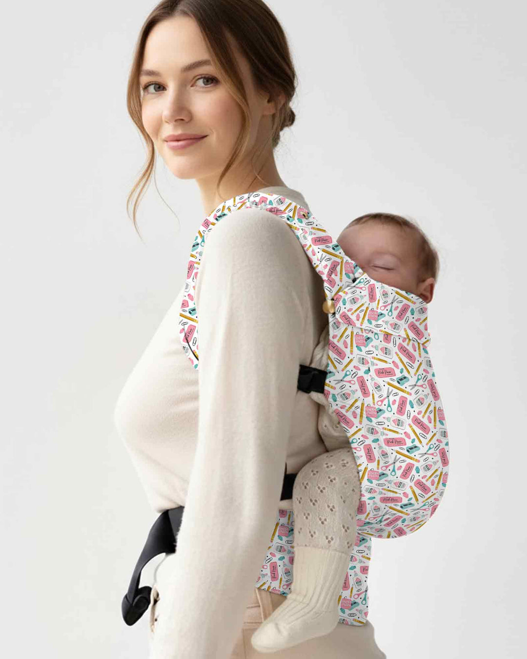 Pink Power School Supplies Baby Carrier