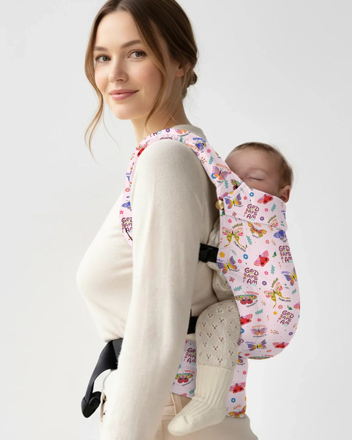 God Says I Am Butterfly Baby Carrier