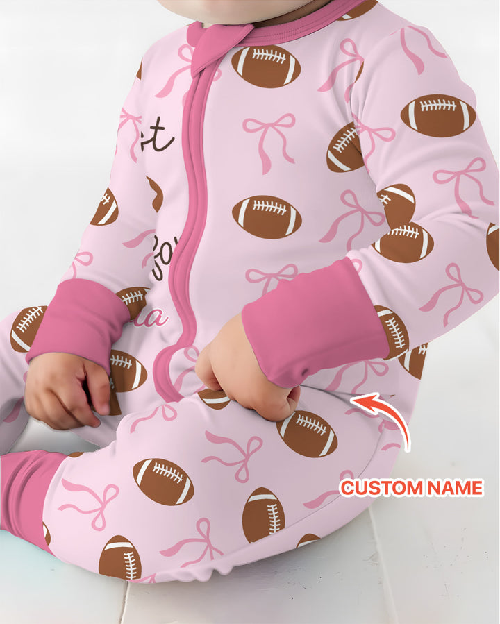 Custom Name Cutest Football Fan Bamboo Convertible Zippy
