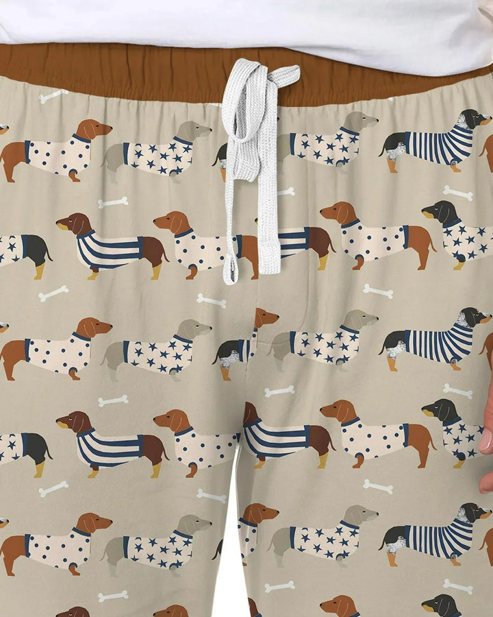 Cute Wieners Bamboo Men's Pajama Set