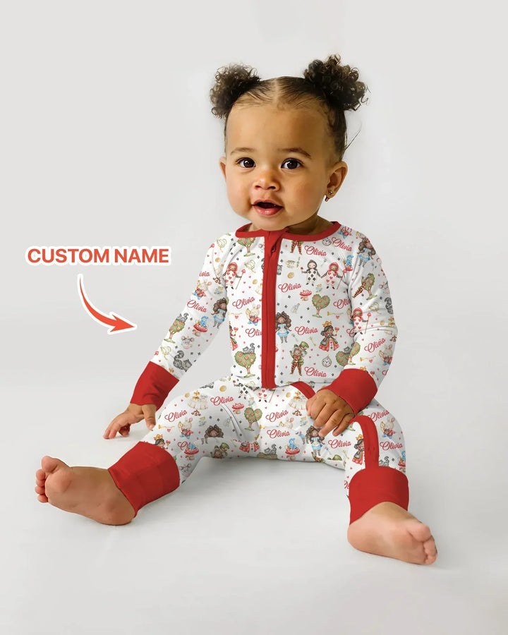 Whimsical Wonderland Tea Party Custom Name Bamboo Convertible Zippy