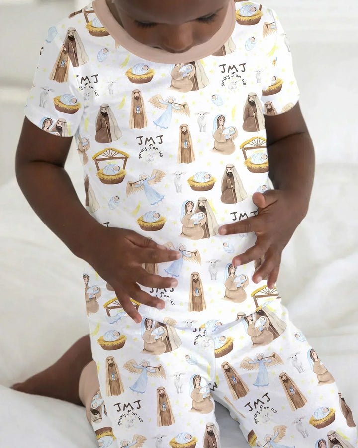 Holy Family Bamboo Two Piece Short Sleeve Pajama Set