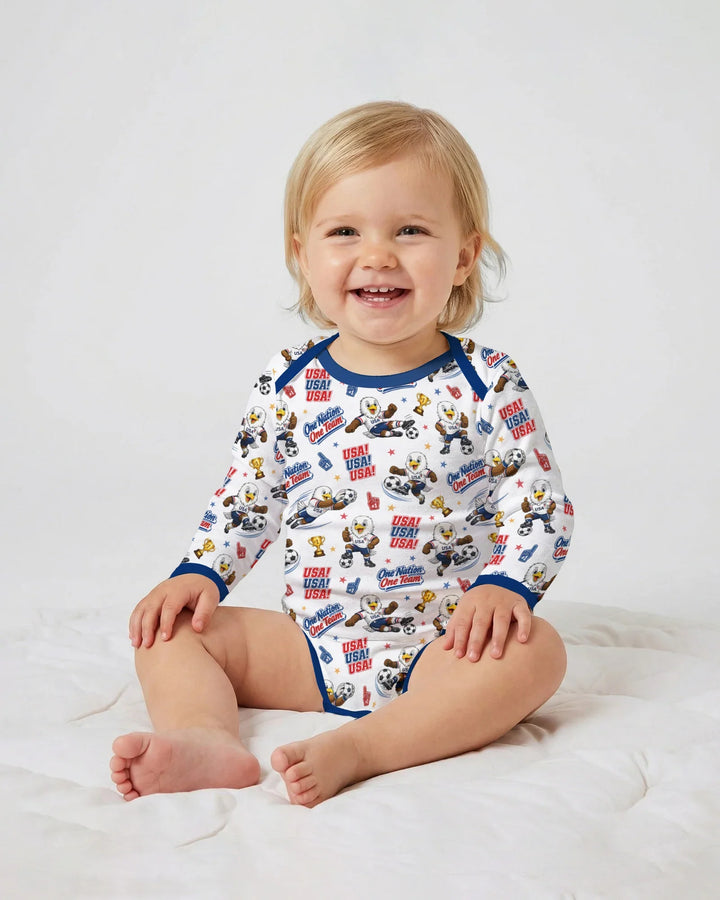 Soccer One Nation One Team Bamboo Bodysuit