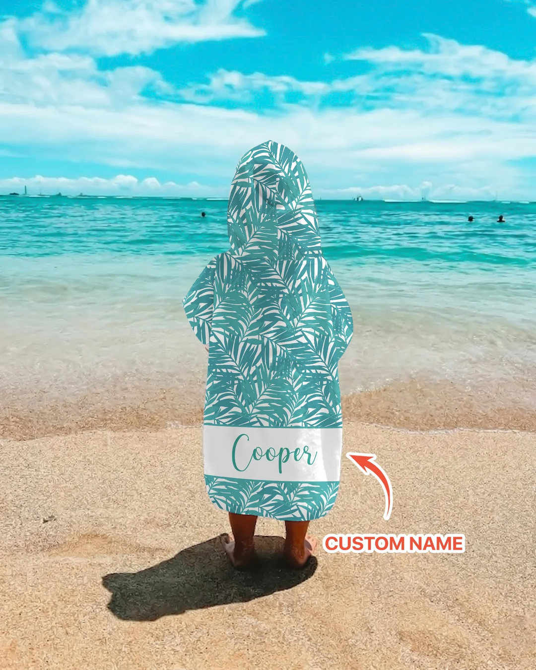 Custom Photo Print Dog Bamboo Swim Poncho