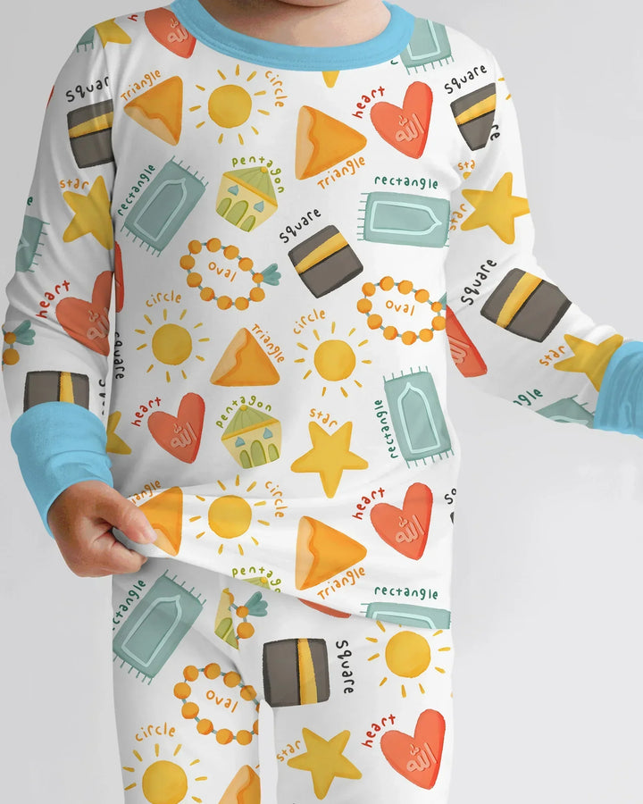 Islamic Shapes Bamboo Two Piece Long Sleeve Pajama Set