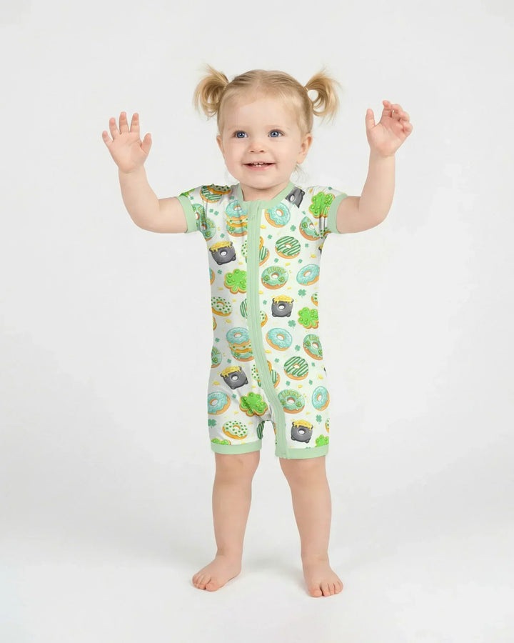 St. Patrick's Day Donut Bamboo Shorty Zippy