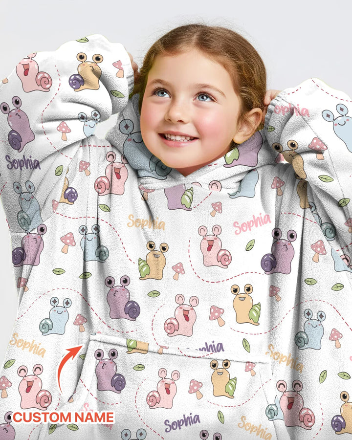 Custom Name Snailed it! Bamboo Blanket Hoodie
