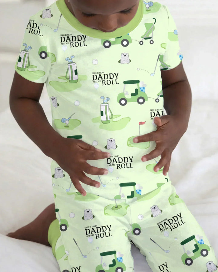 Daddy Golf Team Bamboo Two Piece Short Sleeve Pajama Set