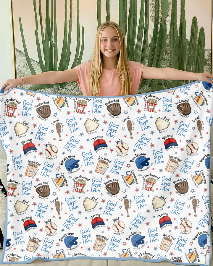 Christian Baseball Bamboo Blanket