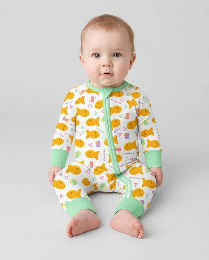 Cheesy Fishies Family Matching Bamboo Convertible Zippy