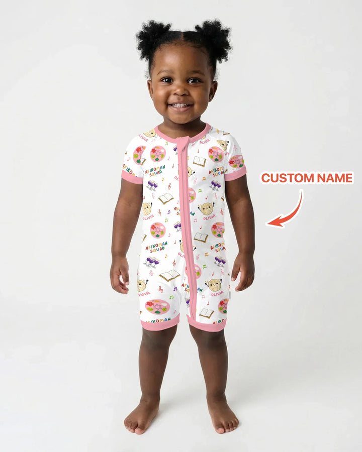 Custom Name Passover Afikoman Squad Bamboo Shorty Zippy