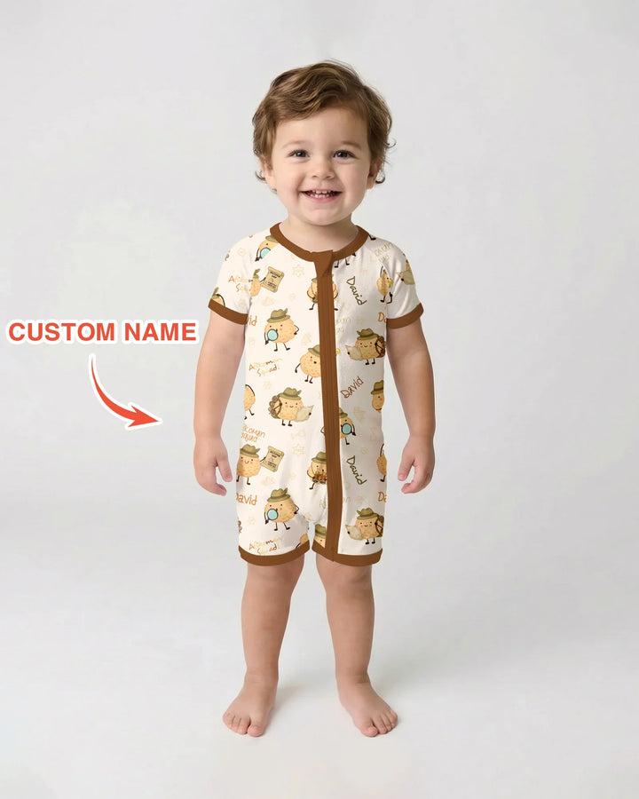 Custom Name Passover Afikoman Bamboo Shorty Zippy
