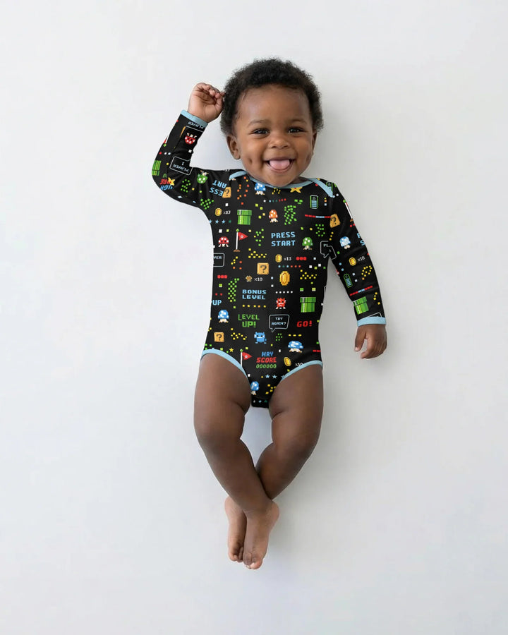 Pixel Game Lover Matching Bamboo Bodysuit