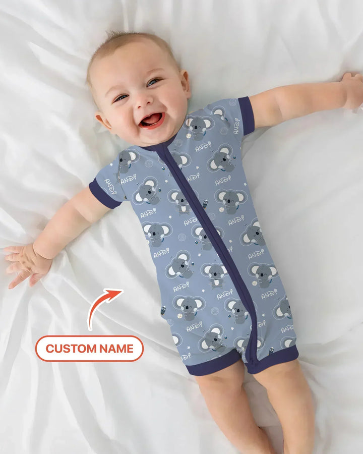 Custom Name Cosmic Koala Bamboo Shorty Zippy