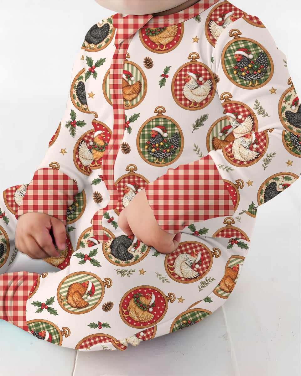 Chicken Merry Clucking Christmas Bamboo Convertible Zippy