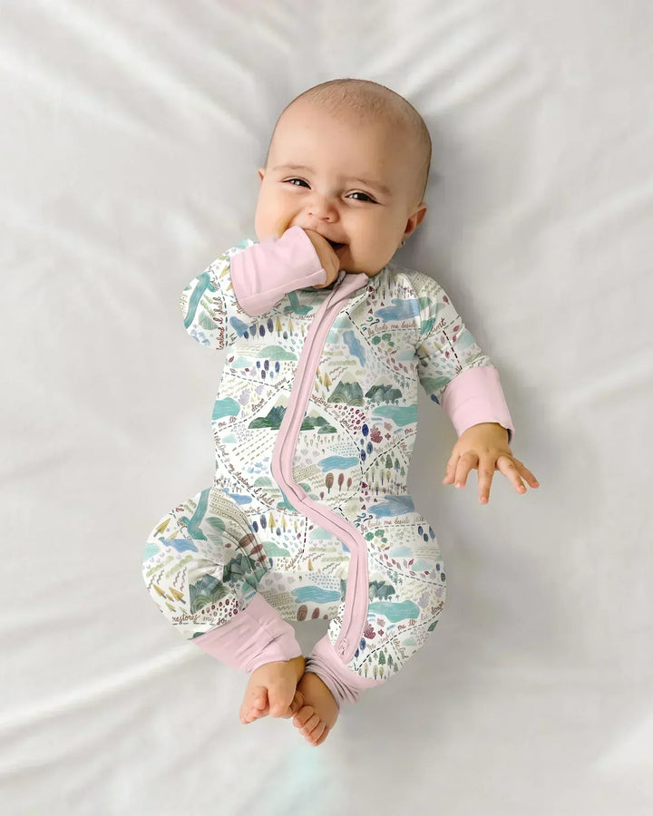 Whimsical Psalms 23 Map Bamboo Convertible Zippy