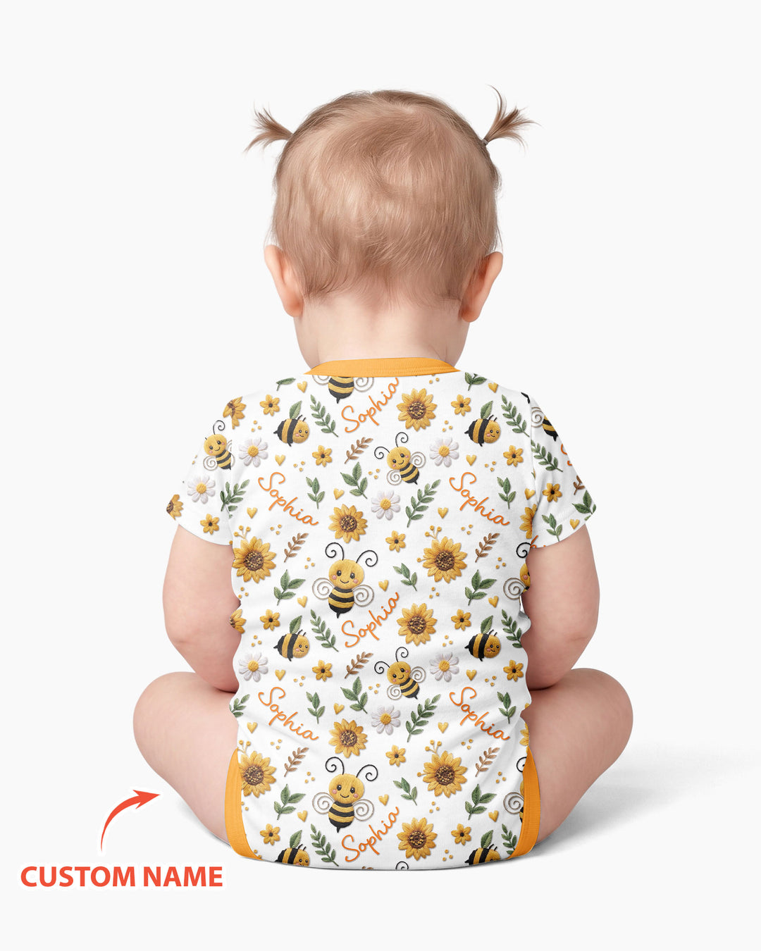 Bee Happy Sunflower Bamboo Bodysuit