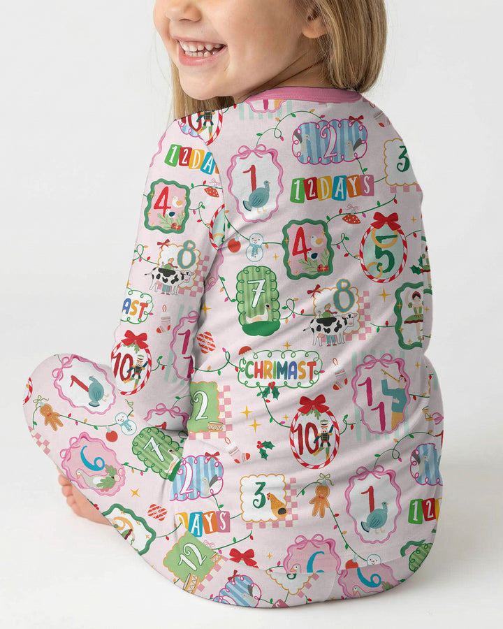 12 Christmas Prayers Bamboo Two Piece Long Sleeve Pajama Set